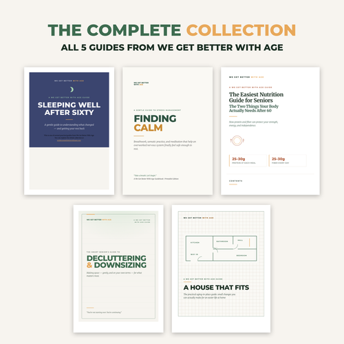 The covers of all five We Get Better With Age guides
